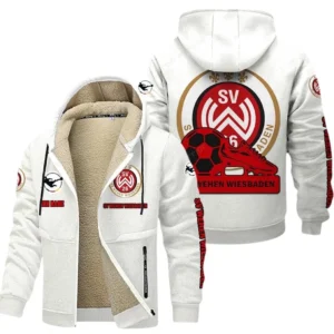 SV Wehen Wiesbaden Bundesliga Lamb Flecee Coat SPO116034, Gift For Fan SV Wehen Wiesbaden - White