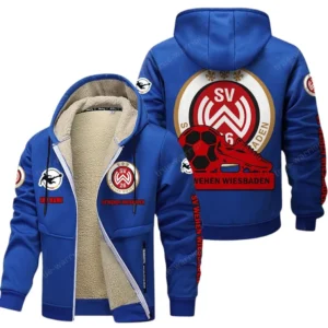 SV Wehen Wiesbaden Bundesliga Lamb Flecee Coat SPO116034, Gift For Fan SV Wehen Wiesbaden - Blue