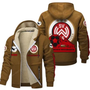 SV Wehen Wiesbaden Bundesliga Lamb Flecee Coat SPO116034, Gift For Fan SV Wehen Wiesbaden - Brown