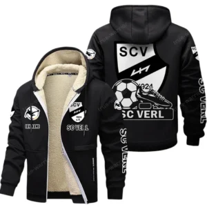 SC Verl Bundesliga Lamb Flecee Coat SPO116035, Gift For Fan SC Verl - Black