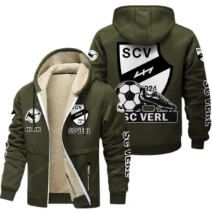 SC Verl Bundesliga Lamb Flecee Coat SPO116035, Gift For Fan SC Verl - Army Green