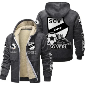 SC Verl Bundesliga Lamb Flecee Coat SPO116035, Gift For Fan SC Verl - Dark Gray
