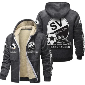 SV Sandhausen Bundesliga Lamb Flecee Coat SPO116036, Gift For Fan SV Sandhausen - Dark Gray