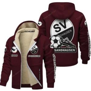 SV Sandhausen Bundesliga Lamb Flecee Coat SPO116036, Gift For Fan SV Sandhausen - Burgundy