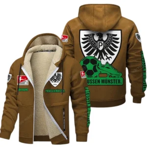 SC Preussen Munster Bundesliga Lamb Flecee Coat SPO116037, Gift For Fan SC Preussen Munster - Brown