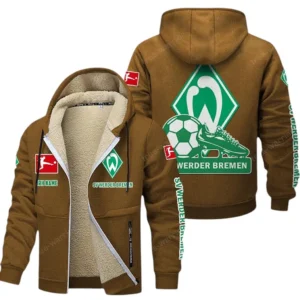 Werder Bremen Bundesliga Lamb Flecee Coat SPO116038, Gift For Fan Werder Bremen - Brown