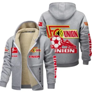 Union Berlin Bundesliga Lamb Flecee Coat SPO116042, Gift For Fan Union Berlin - Light Gray