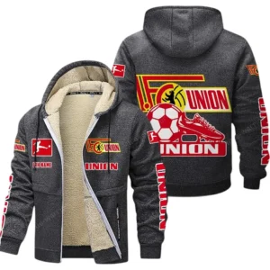 Union Berlin Bundesliga Lamb Flecee Coat SPO116042, Gift For Fan Union Berlin - Dark Gray