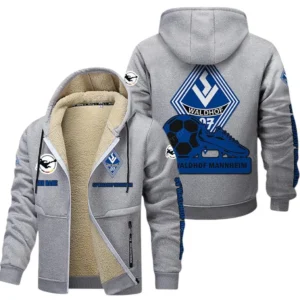 SV Waldhof Mannheim Bundesliga Lamb Flecee Coat SPO116043, Gift For Fan SV Waldhof Mannheim - Light Gray