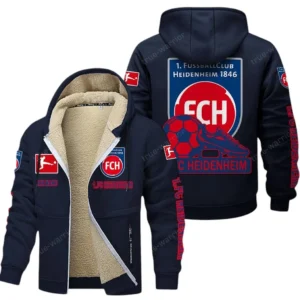 FC Heidenheim Bundesliga Lamb Flecee Coat SPO116044, Gift For Fan FC Heidenheim - Navy