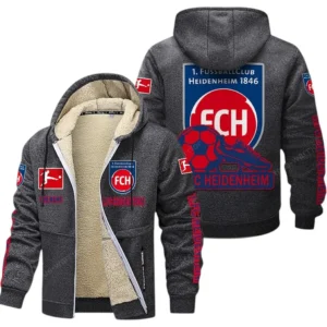 FC Heidenheim Bundesliga Lamb Flecee Coat SPO116044, Gift For Fan FC Heidenheim - Dark Gray