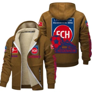 FC Heidenheim Bundesliga Lamb Flecee Coat SPO116044, Gift For Fan FC Heidenheim - Brown