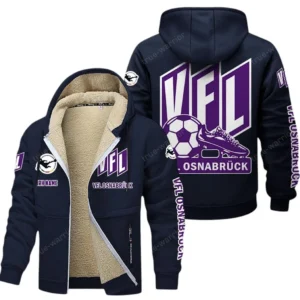 VfL Osnabruck Bundesliga Lamb Flecee Coat SPO116045, Gift For Fan VfL Osnabruck - Navy