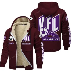 VfL Osnabruck Bundesliga Lamb Flecee Coat SPO116045, Gift For Fan VfL Osnabruck - Burgundy