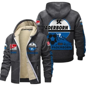 SC Paderborn Bundesliga Lamb Flecee Coat SPO116047, Gift For Fan SC Paderborn - Dark Gray