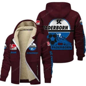 SC Paderborn Bundesliga Lamb Flecee Coat SPO116047, Gift For Fan SC Paderborn - Burgundy