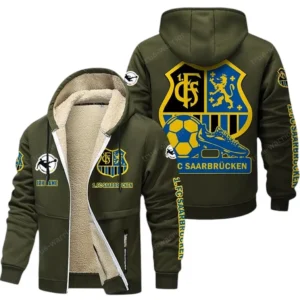 1. FC Saarbrucken Bundesliga Lamb Flecee Coat SPO116048, Gift For Fan 1. FC Saarbrucken - Army Green