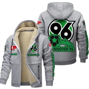 Hannover 96  Bundesliga Lamb Flecee Coat SPO116049, Gift For Fan Hannover 96  - Light Gray
