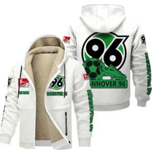 Hannover 96  Bundesliga Lamb Flecee Coat SPO116049, Gift For Fan Hannover 96  - White