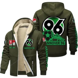 Hannover 96  Bundesliga Lamb Flecee Coat SPO116049, Gift For Fan Hannover 96  - Army Green