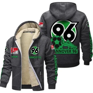 Hannover 96  Bundesliga Lamb Flecee Coat SPO116049, Gift For Fan Hannover 96  - Dark Gray