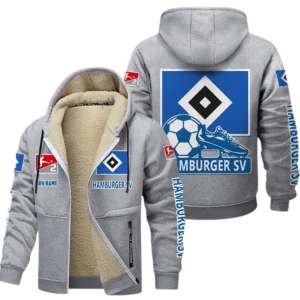 Hamburger SV Bundesliga Lamb Flecee Coat SPO116050, Gift For Fan Hamburger SV - Light Gray