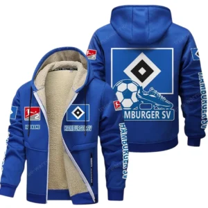 Hamburger SV Bundesliga Lamb Flecee Coat SPO116050, Gift For Fan Hamburger SV - Blue