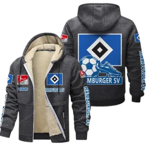 Hamburger SV Bundesliga Lamb Flecee Coat SPO116050, Gift For Fan Hamburger SV - Dark Gray