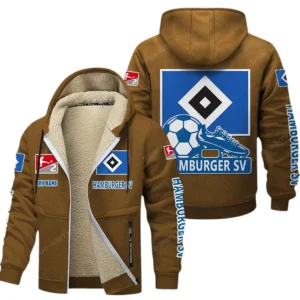 Hamburger SV Bundesliga Lamb Flecee Coat SPO116050, Gift For Fan Hamburger SV - Brown