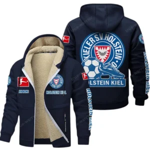 Holstein Kiel Bundesliga Lamb Flecee Coat SPO116053, Gift For Fan Holstein Kiel - Navy