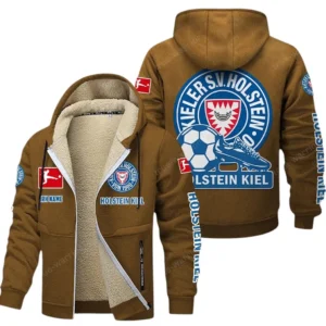 Holstein Kiel Bundesliga Lamb Flecee Coat SPO116053, Gift For Fan Holstein Kiel - Brown