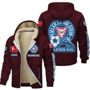 Holstein Kiel Bundesliga Lamb Flecee Coat SPO116053, Gift For Fan Holstein Kiel - Burgundy