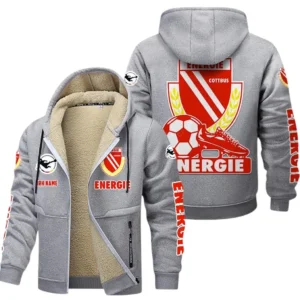 FC Energie Cottbus Bundesliga Lamb Flecee Coat SPO116054, Gift For Fan FC Energie Cottbus - Light Gray