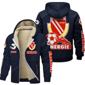 FC Energie Cottbus Bundesliga Lamb Flecee Coat SPO116054, Gift For Fan FC Energie Cottbus - Navy