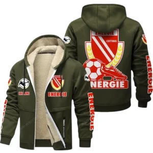 FC Energie Cottbus Bundesliga Lamb Flecee Coat SPO116054, Gift For Fan FC Energie Cottbus - Army Green