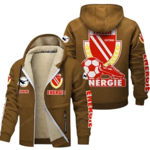 FC Energie Cottbus Bundesliga Lamb Flecee Coat SPO116054, Gift For Fan FC Energie Cottbus - Brown