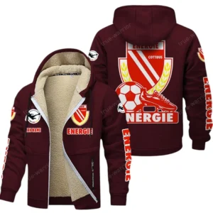 FC Energie Cottbus Bundesliga Lamb Flecee Coat SPO116054, Gift For Fan FC Energie Cottbus - Burgundy