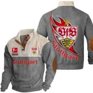 VfB Stuttgart Bundesliga Casual Jacket SPO118030, Gift For Fan VfB Stuttgart - Gray