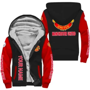 Manchester United EPL Lamb Fleece Thick Coat SPO1220001, Gift For Fan Manchester United - Red