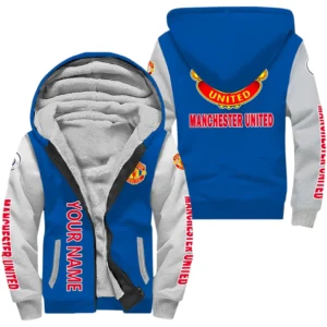 Manchester United EPL Lamb Fleece Thick Coat SPO1220001, Gift For Fan Manchester United - Blue