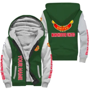 Manchester United EPL Lamb Fleece Thick Coat SPO1220001, Gift For Fan Manchester United - Green