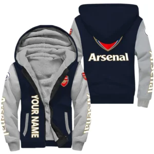 Arsenal EPL Lamb Fleece Thick Coat SPO1220002, Gift For Fan Arsenal - Navy