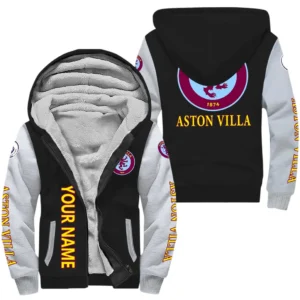 Aston Villa EPL Lamb Fleece Thick Coat SPO1220003, Gift For Fan Aston Villa - Black