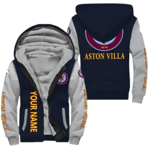 Aston Villa EPL Lamb Fleece Thick Coat SPO1220003, Gift For Fan Aston Villa - Navy