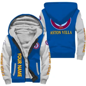 Aston Villa EPL Lamb Fleece Thick Coat SPO1220003, Gift For Fan Aston Villa - Blue