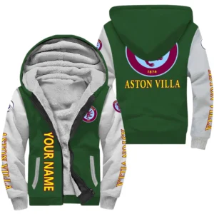 Aston Villa EPL Lamb Fleece Thick Coat SPO1220003, Gift For Fan Aston Villa - Green