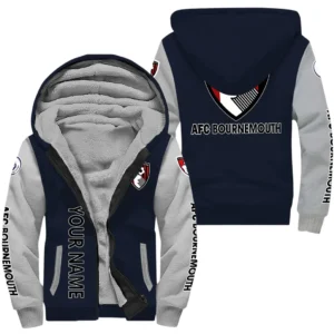 Bournemouth EPL Lamb Fleece Thick Coat SPO1220004, Gift For Fan Bournemouth - Navy