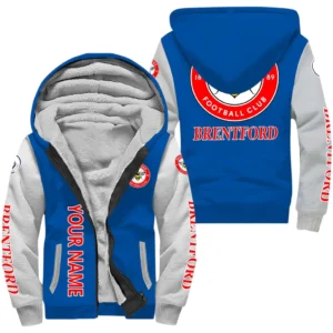 Brentford EPL Lamb Fleece Thick Coat SPO1220005, Gift For Fan Brentford - Blue