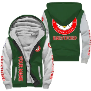 Brentford EPL Lamb Fleece Thick Coat SPO1220005, Gift For Fan Brentford - Green