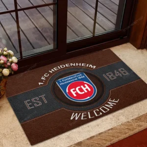 FC Heidenheim Bundesliga Doormat SPO148007, Gift For Fan FC Heidenheim - Brown
